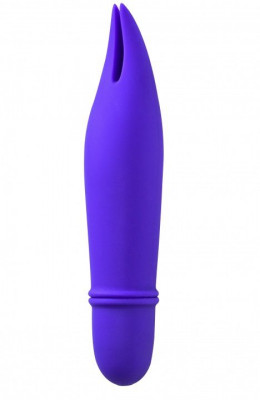 Фиолетовый мини-вибратор Universe Teasing Ears - 12,5 см.