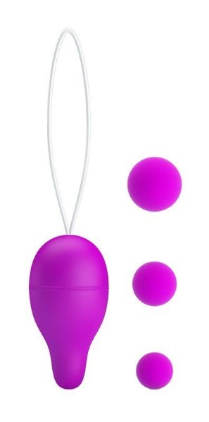 Вагинальное яйцо с утяжеляющими шариками Kegel Ball, цвет: лиловый
