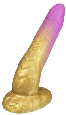 Фаллоимитатор Феникс mini - 18,5 см, цвет: золотистый