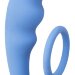 Эрекционное кольцо с анальным стимулятором Mountain Range Anal Plug, цвет: голубой