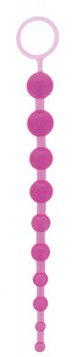 Анальная цепочка Oriental Jelly Butt Beads 10.5 Purple, цвет: фиолетовый - 26,7 см