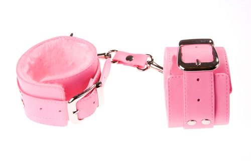 Манжеты с мягкой меховой подкладкой, цвет: розовый