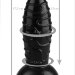 Черная анальная втулка с венками - 17,5 см.