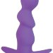 Рельефный вибромассажер с ограничителем - 9,5 см, цвет: фиолетовый