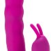 Вибратор Ribbed Dual Stimulator with Rolling Ball - 17 см, цвет: розовый