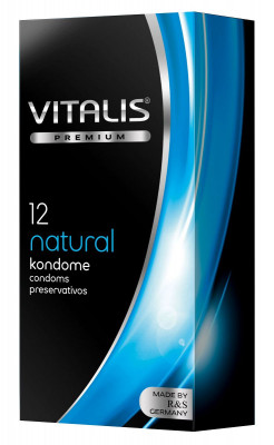 Классические презервативы Vitalis Premium Natural - 12 шт.