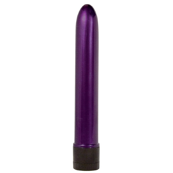 Классический вибратор RETRO ULTRA SLIMLINE - 17 см, цвет: фиолетовый