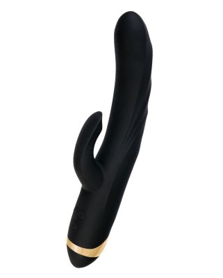 Вибратор WANAME Thunder с клиторальным отростком - 24,2 см, цвет: черный