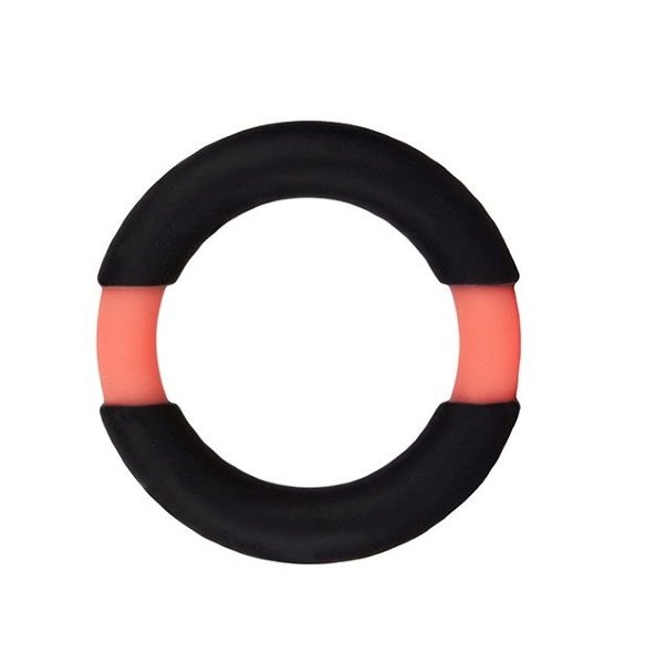 Эрекционное кольцо на пенис Neon Stimu, цвет: черно-оранжевый