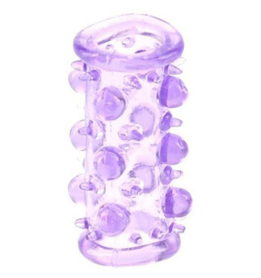 Насадка Lust Cluster с шариками и шипами, цвет: фиолетовый