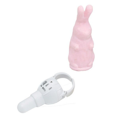Виброзайчик 4PLAY Finger Ring Vibe Rabbit Pink, цвет: розовый