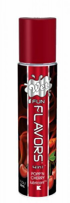 Разогревающий лубрикант Fun Flavors 4-in-1 Popp'n Cherry с ароматом вишни - 30 мл.