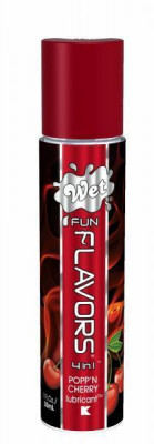 Разогревающий лубрикант Fun Flavors 4-in-1 Popp'n Cherry с ароматом вишни - 30 мл.
