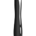 Вибратор F10 с серебристой вставкой - 20 см, цвет: черный