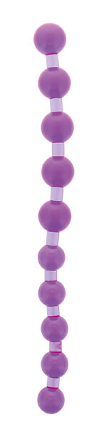 Анальная цепочка Jumbo Jelly Thai Beads Carded Lavender, цвет: фиолетовый - 31,8 см