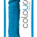 Фаллоимитатор Colours Pleasures 5 Dildo на присоске, цвет: голубой - 17,8 см