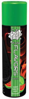 Разогревающий лубрикант Fun Flavors 4-in-1 Watermelon Blast с ароматом арбуза - 121 мл.
