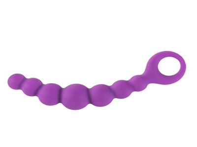 Анальная цепочка Bubble-Chain, цвет: фиолетовый - 15 см