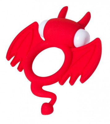 Эрекционное кольцо JOS Cocky Devil, цвет: красный