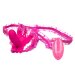 Вибробабочка на ремешках Silicone Remote Venus Penis, цвет: розовый