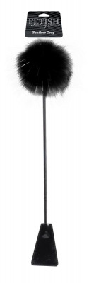 Стек Pipedream Feather Crop с пуховкой на конце, цвет: черный - 53,3 см