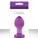 Стеклянная анальная пробка Crystal Plug, цвет: фиолетовый
