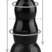 Черная гладкая анальная втулка - 15,5 см.