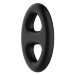 Эрекционное кольцо с петлей для мошонки, цвет: черный