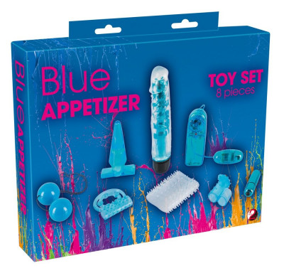 Вибронабор из 8 предметов Blue Appetizer, цвет: голубой