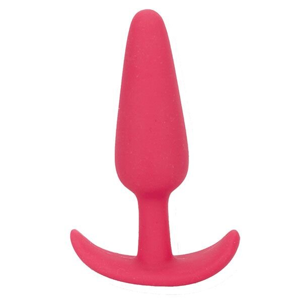 Анальная пробка Smiling Butt Plug, цвет: розовый - 8,9 см