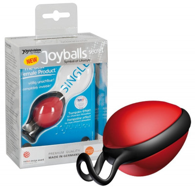 Вагинальный шарик Joyballs Secret Red-Black, цвет: красный