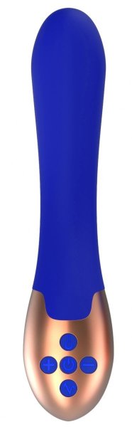 Вибратор Posh с функцией нагрева - 20 см, цвет: синий