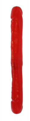 Двусторонний фаллоимитатор Double Dong, цвет: красный - 30 см
