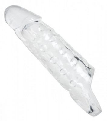 Насадка на пенис Clear Smooth Cock Enhancer с кольцом для мошонки