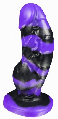 Фаллоимитатор Мартин medium - 24,5 см, цвет: черно-фиолетовый