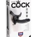 Страпон Harness со съемной чёрной насадкой King Cock 9 - 22,9 см.