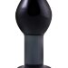 Стеклянная анальная пробка Crystal Plug, цвет: темно-серый