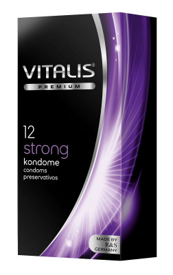 Презервативы с утолщенной стенкой Vitalis Premium Strong - 12 шт.