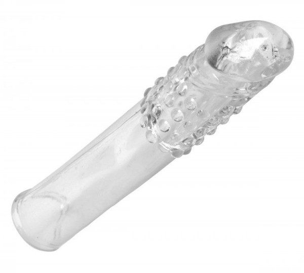 Удлиняющая насадка Thick Stick Clear Textured Penis Extender - 17,8 см