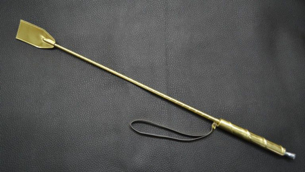 Стек с деревянной ручкой, цвет: золотистый - 70 см