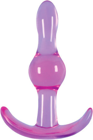 Анальная пробка Jelly Rancher T-Plug Wave, цвет: фиолетовый - 9,7 см
