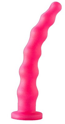 Гелевый анальный стимулятор - 20 см, цвет: розовый