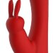 Вибромассажер-кролик ARTEMIS - 21 см, цвет: красный