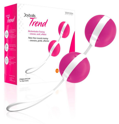 Вагинальные шарики Joyballs Trend Magenta-White, цвет: розовый