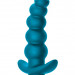 Анальная елочка с вибрацией Ecstasy, цвет: бирюзовый - 14 см