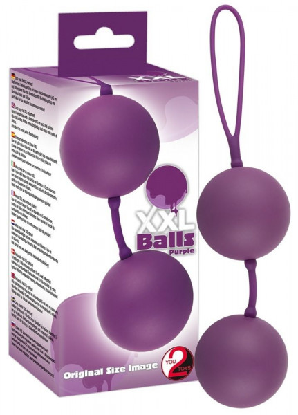 Вагинальные шарики XXL Balls Purple, цвет: фиолетовый