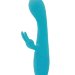 Вибратор Naya с клиторальным отростком, цвет: голубой - 18,3 см