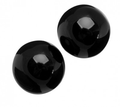 Вагинальные шарики из стекла Sexus Glass, цвет: черный