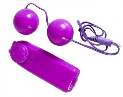 Вагинальные шарики с вибрацией, цвет: фиолетовый
