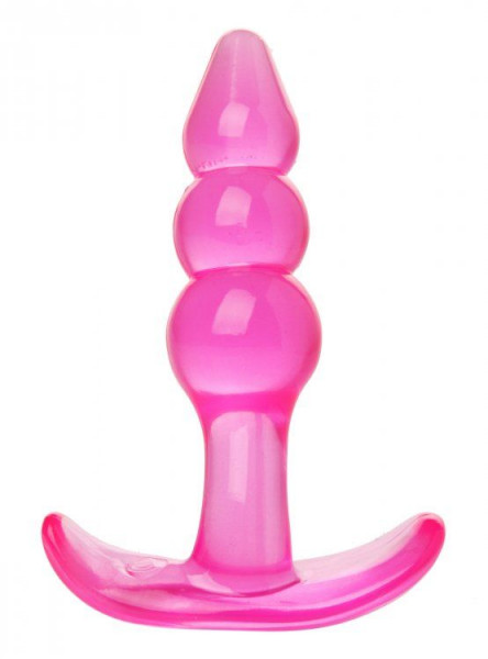 Анальная пробка Bubbles Bumpy Starter, цвет: розовый - 11 см